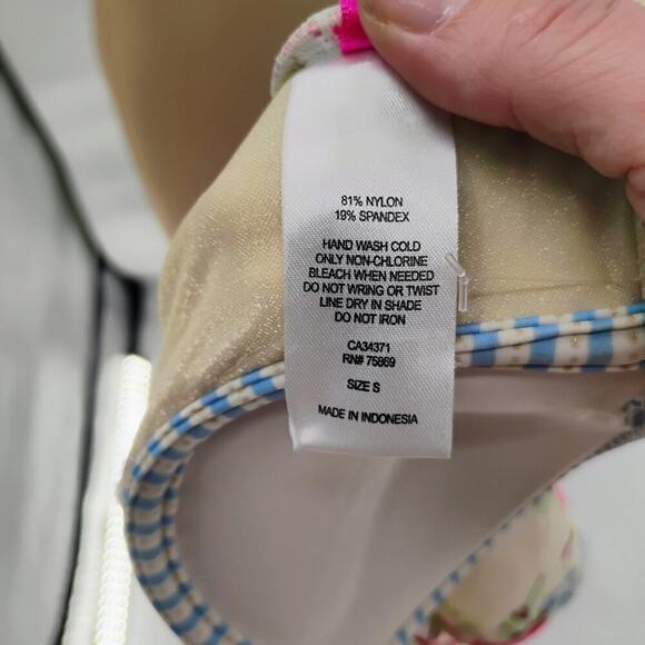 Betsey Johnson High Waist Tankini Swimsuit 2 Piece Underwire Prisoner of Love S - Picture 16 of 16